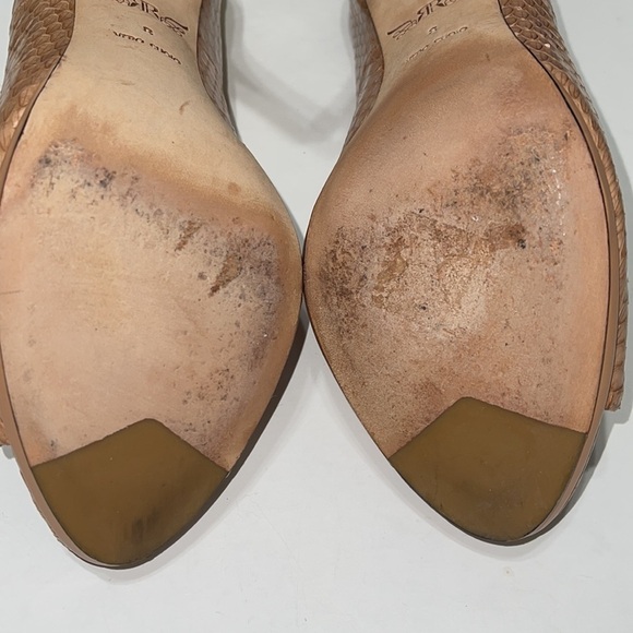 Rachel Roy Snake Skin Cream High Heels SIZE 8 - Picture 4 of 12